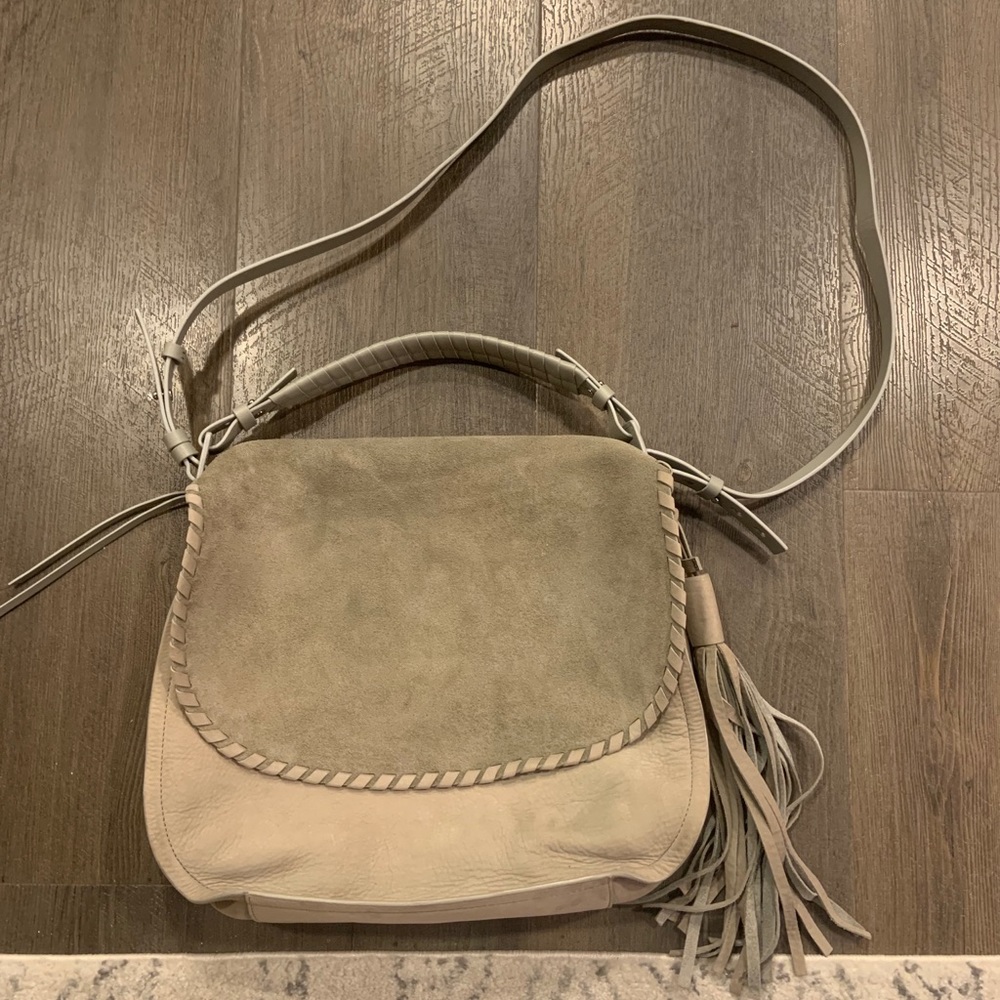 NWOT All Saints Leather Mori Hobo Crossbody Bag